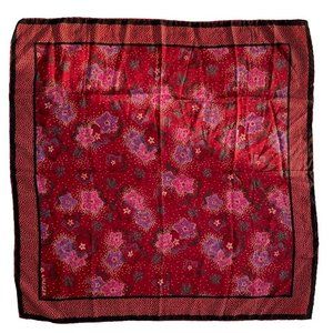 Vintage Jaeger Flowers or Stars silk scarf Silk Italy Hand rolled edges